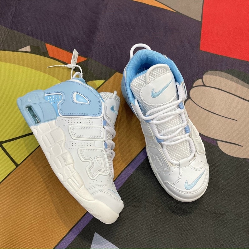 Giầy Uptempo trắng xanh siêu đẹp cao cấp fullbox