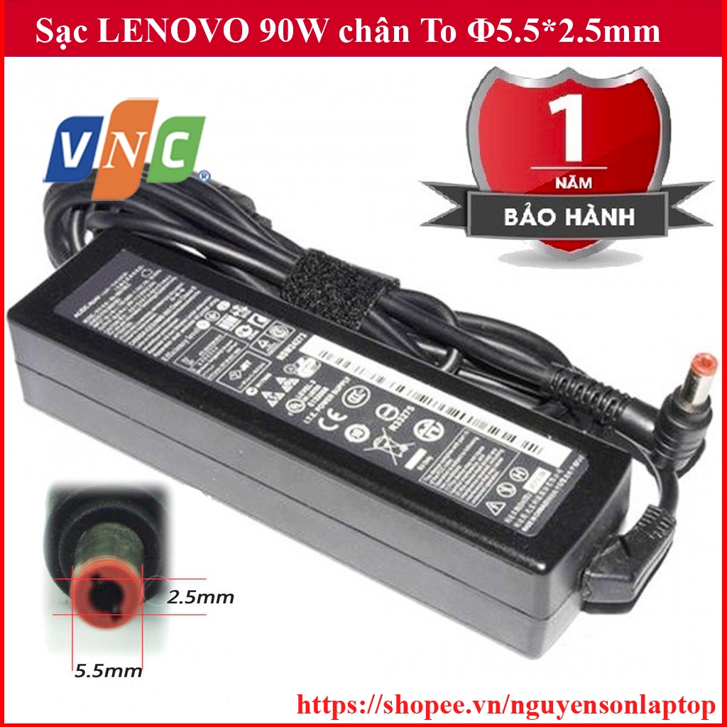 Sạc Laptop Lenovo 20V 4.5A ZIN chân Φ5.5*2.5mm dùng cho G580 Z560 Z565 Z570 Z575 G560 G570 G550