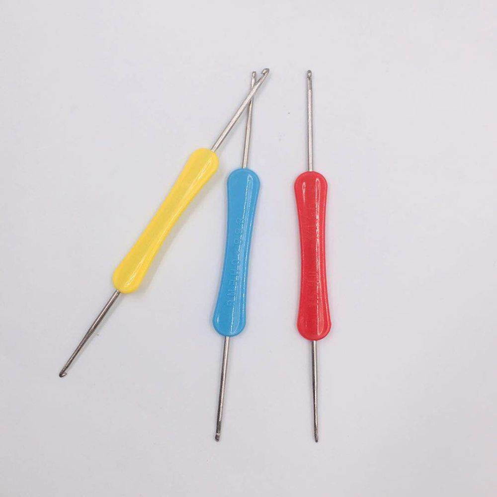 Bộ 10 cây kim móc đan len hai đầu làm thủ công không phai màu