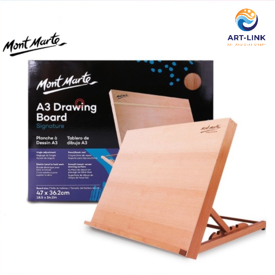Bảng Vẽ Để Bàn Gỗ Sồi Mont Marte A3 - Drawing Board Signature A3 - MEA0034