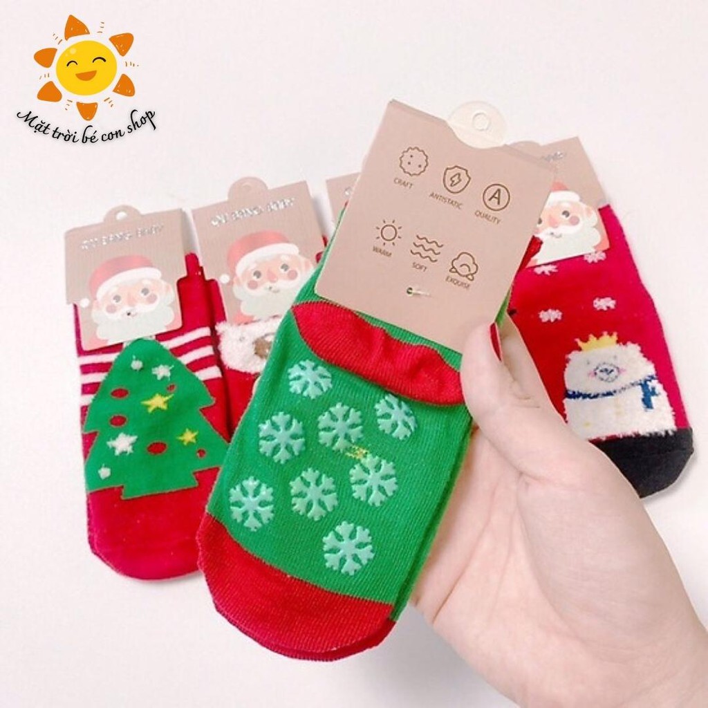 Tất noel chống trượt cho bé trai bé gái
