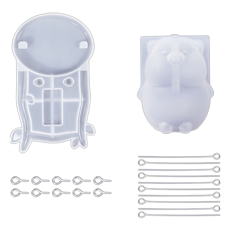 Khuôn Silicone Làm Đồ Thủ Công Hình Chú Heo Xích Đu