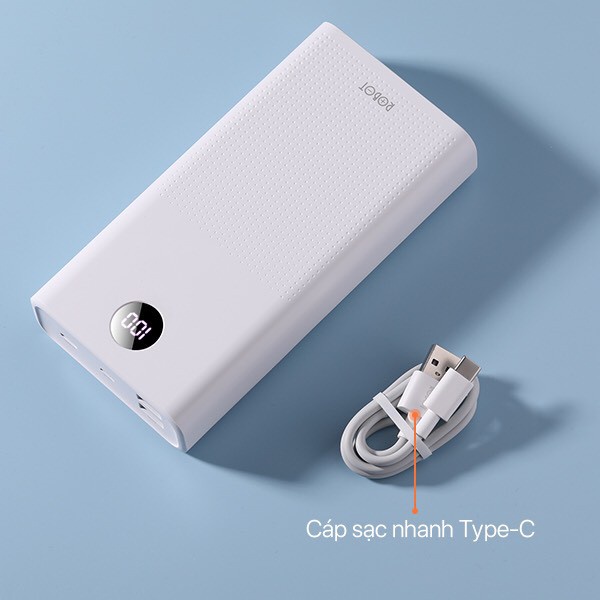 Pin Sạc Dự Phòng 30000mAh ROBOT RT30 Sạc Nhanh PD/QC 3.0 22.5W 5A - 2 Input & 3 Output