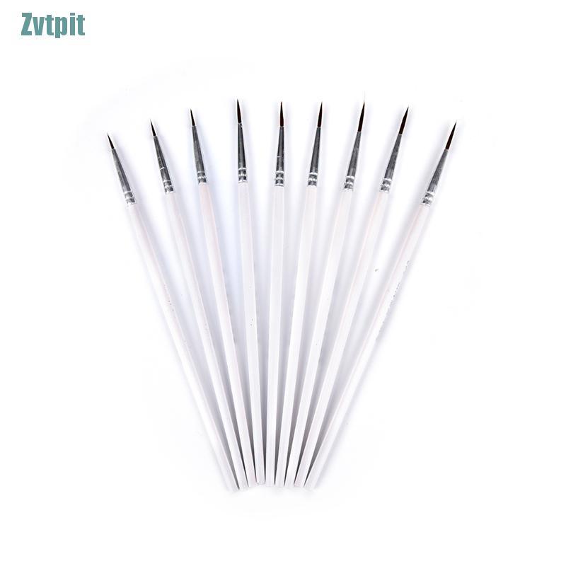 Set 10 cọ vẽ tranh màu trắng chuyên dụng chất lượng cao