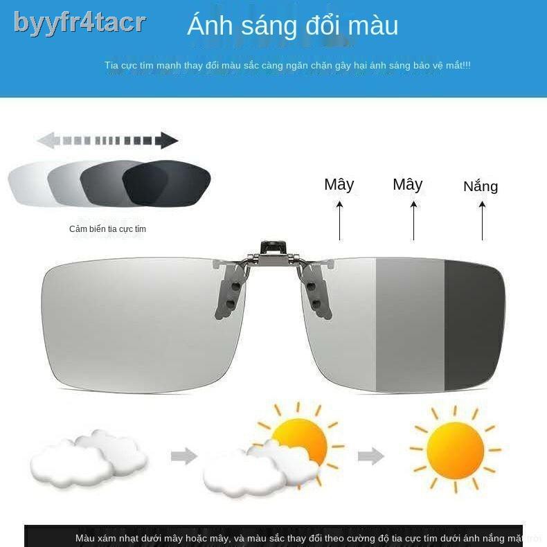 ( Sẵn)Kính râm nam kẹp nữ cận thị chống lóa lái xe phân cực đặc biệt nhìn ban đêm chùm tia cao