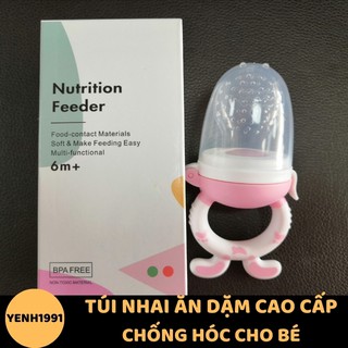 [ TẶNG KÈM 2 NÚM] Túi nhai ăn dặm chống hóc, an toàn cho bé