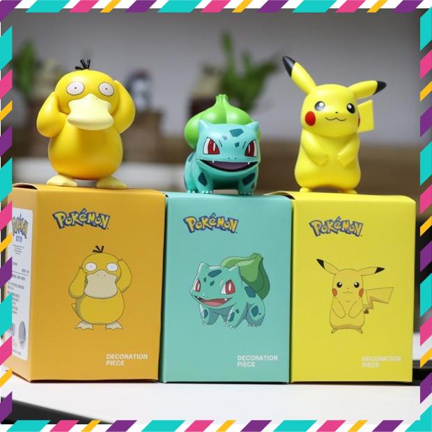 Mô Hình Pikachu, Phim Hoạt Hình Pokemon, Thích Hợp Trang Trí, Decor, Bộ Sưu Tập, Làm Quà Tặng - Full Box