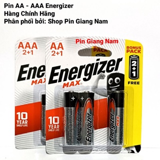 Pin AA / AAA Energizer Max E92 Alkaline Hàng Chính Hãng DKSH Việt Nam vỉ 3 viên