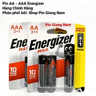 Pin AA / AAA Energizer Max E92 Alkaline Hàng Chính Hãng DKSH Việt Nam vỉ 3 viên
