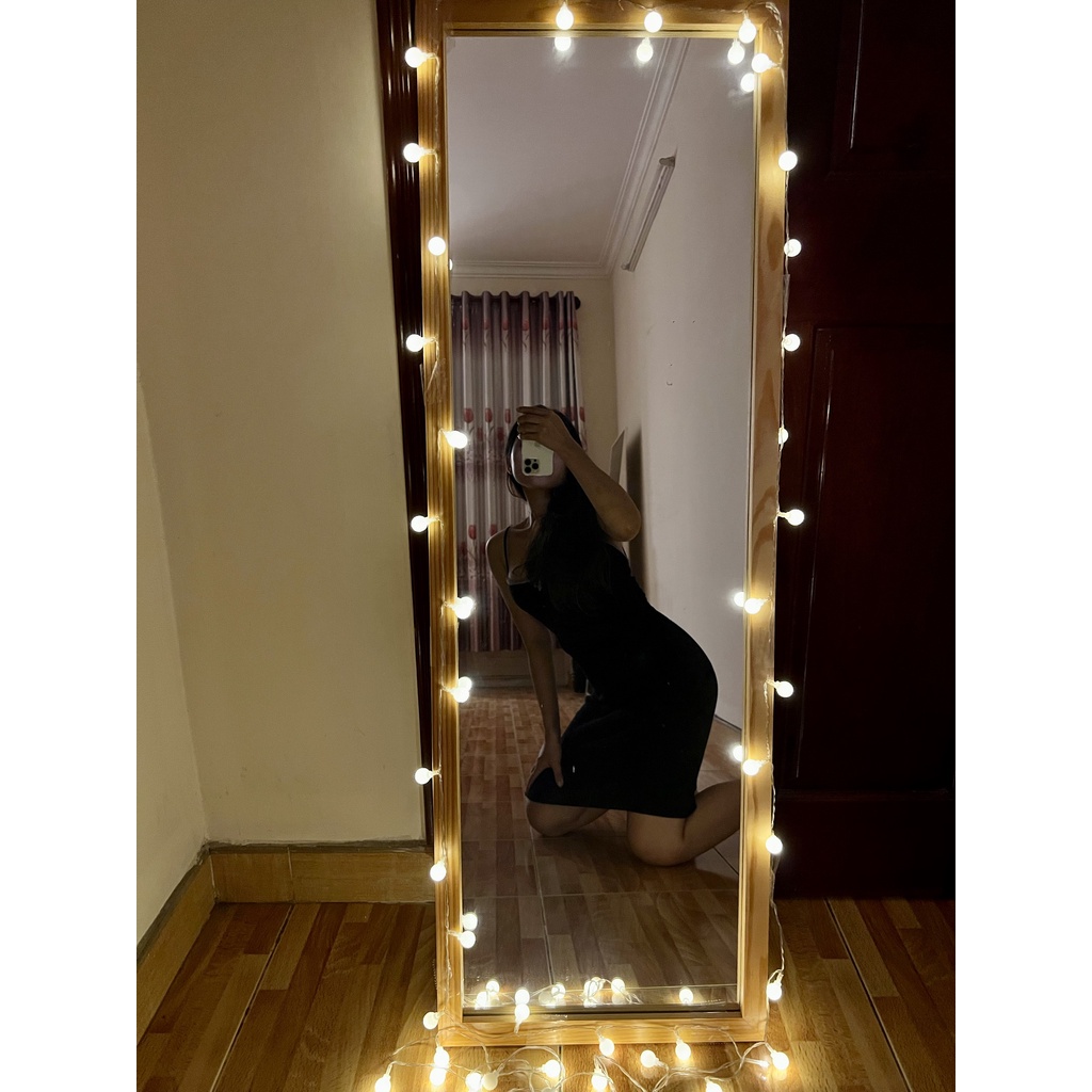 Gương đứng soi toàn thân, gương treo tường hoặc dựa 40x1m2 Sindecor