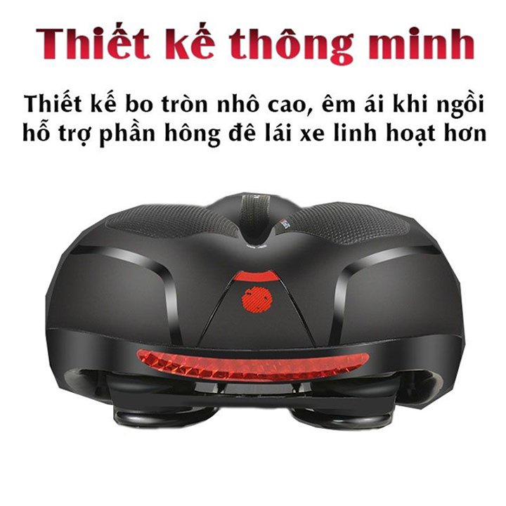 Yên xe đạp thể thao siêu êm chống nước, yên xe đạp Active thoáng khí có phản quang