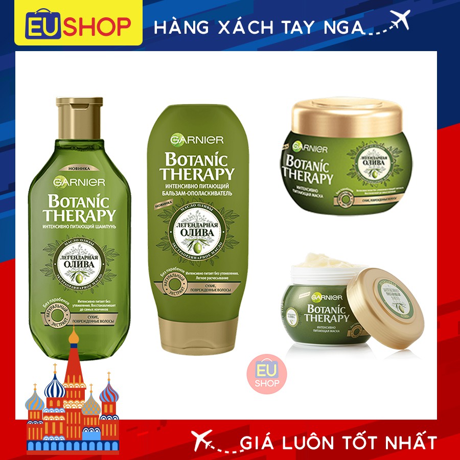 Bộ dầu gội xả ủ dưỡng da đầu chuyên sâu dành cho tóc khô và hư tổn  GARNIER OLIU  Lọ 400ml