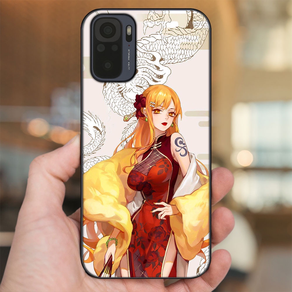 Ốp lưng Xiaomi Redmi Note 10, Note 10s viền đen in hình Nami One Piece Đảo Hải Tặc