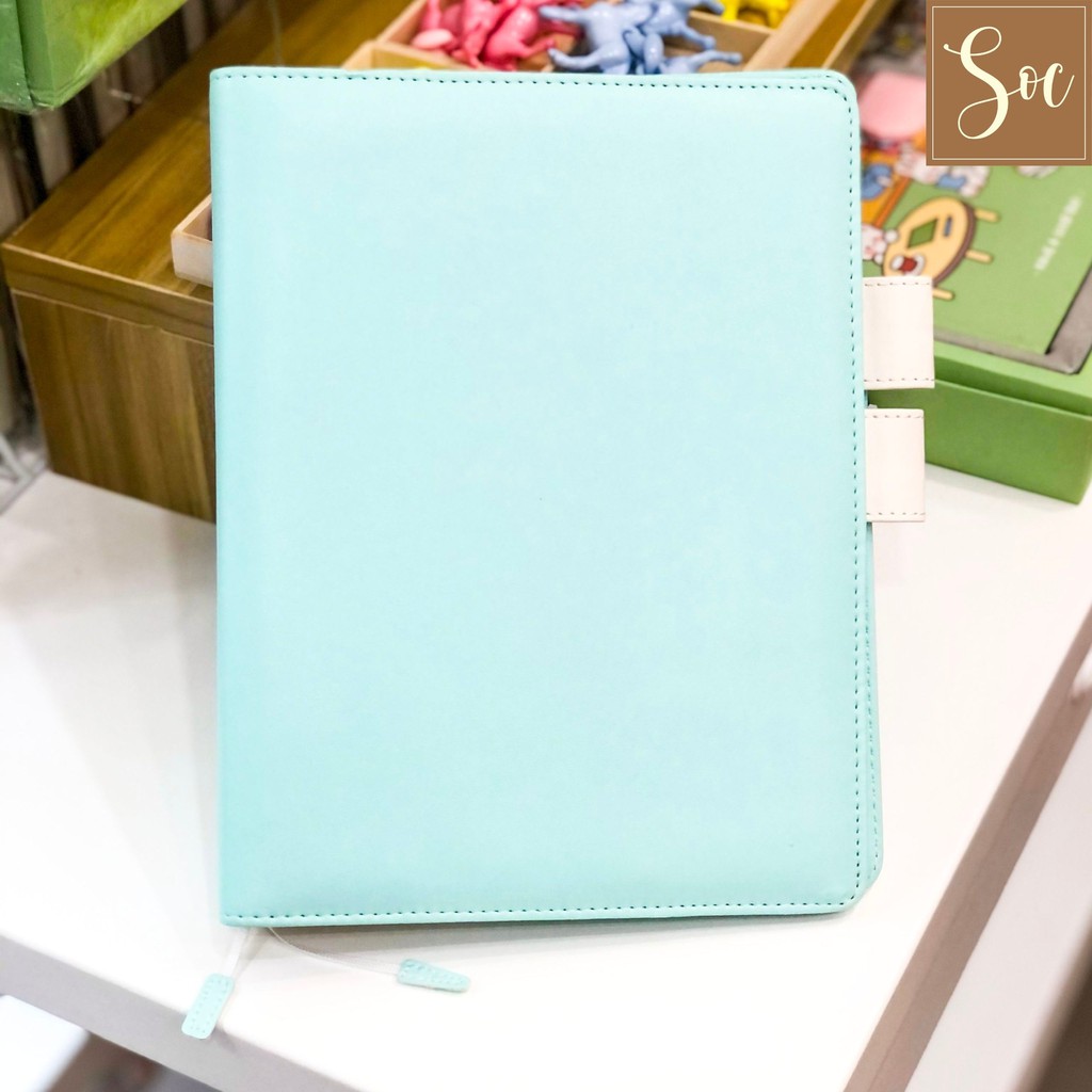 Sổ còng Planner quai gài bút size A5 6 lỗ (không kèm giấy)