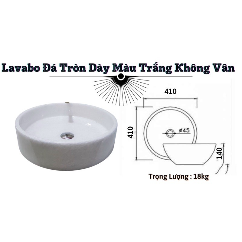 Bồn Rửa Mặt - Lavabo Tròn Dày Cao Cấp | BigBuy360 - bigbuy360.vn