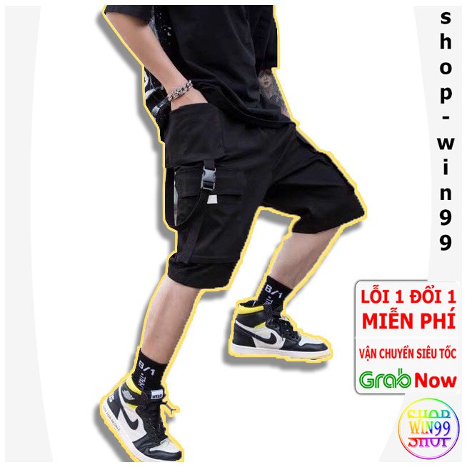 [ GIA SOC ] Quần Sot túi hộp kaki logo, SHORT PHẢN QUANG Nam Nữ Unisex