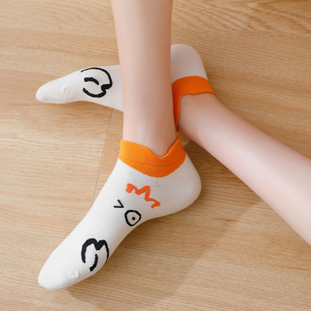 Vớ cotton mỏng cổ thấp in hình vịt hoạt hình dễ thương nhiều màu sắc thời trang mùa hè phong cách Nhật Bản
