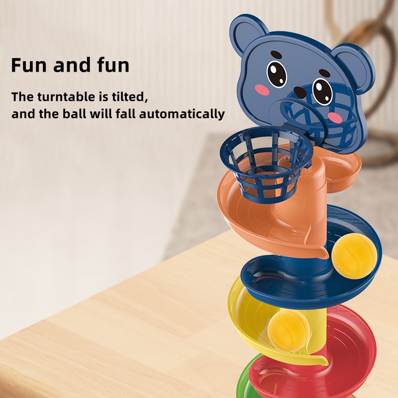 Đồ Chơi Tháp Bóng Trượt Theo Dõi Zhuan Zhuan Le Tương Tác Giáo Dục Sớm Cho Trẻ Em