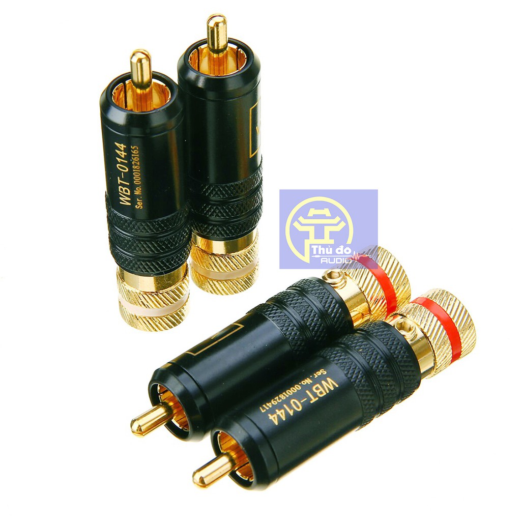 Jack AV WBT Germany Cao cấp - Jack hoa sen khóa vít mạ vàng