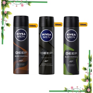 Xịt khử mùi Nivea Men Deep than hoạt tính 150ml