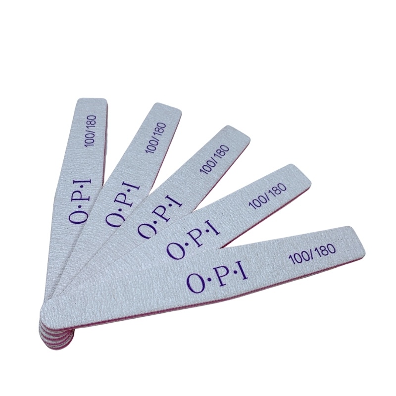 Dũa Móng Tay OPI Lõi Nhựa Cứng Loại Dày Chuyên Dùng Dũa Móng Bột Độ Nhám 100/180
