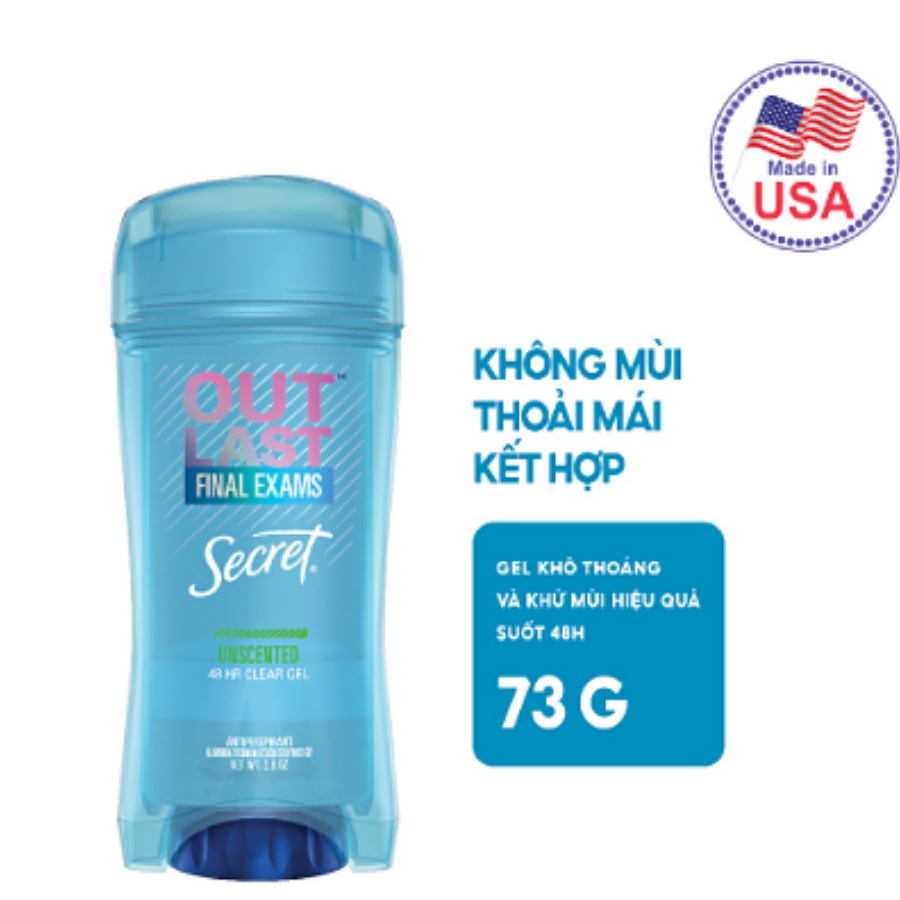 Gel Ngăn Tiết Mồ Hôi và Khử Mùi Nữ Secret Nhiều Mùi Hương 73g