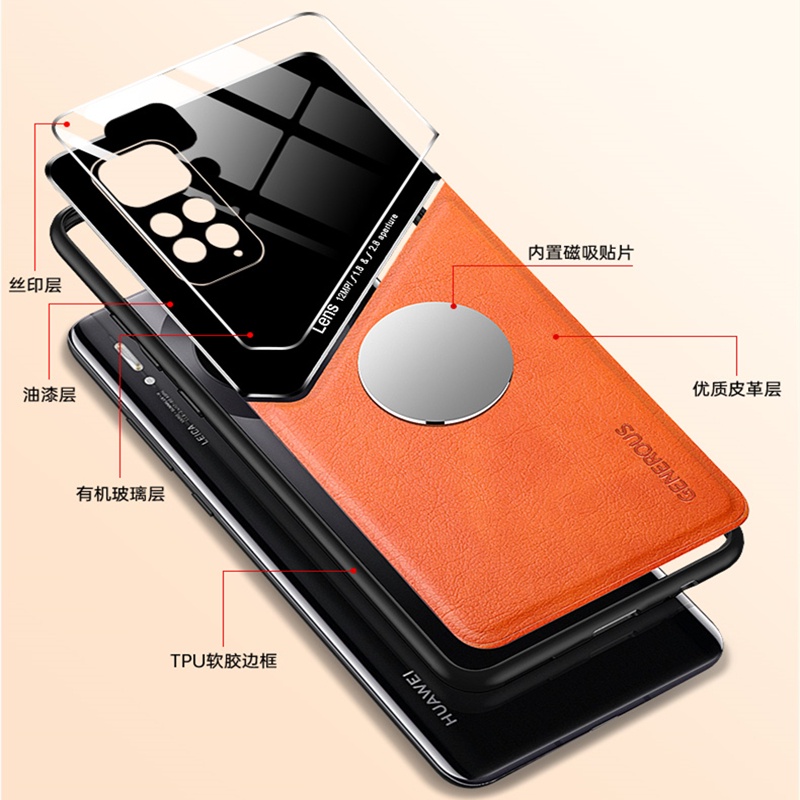 Ốp Điện Thoại Da PU Tích Hợp Giá Đỡ Từ Tính Sang Trọng Cho Redmi Note 11S 11 10 Note 9 8 Pro 9A 9C 11T 12 12 Pro
