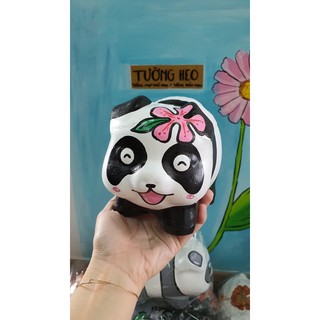 heo đất handmade - gấu trúc điệu đà