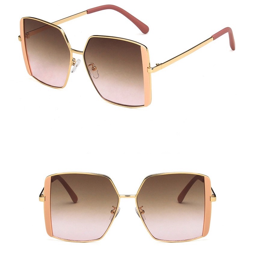 (KIQI-FASHION) COD Kính mát bản to gọng kim loại thiết kế thời trang cho nam nữ