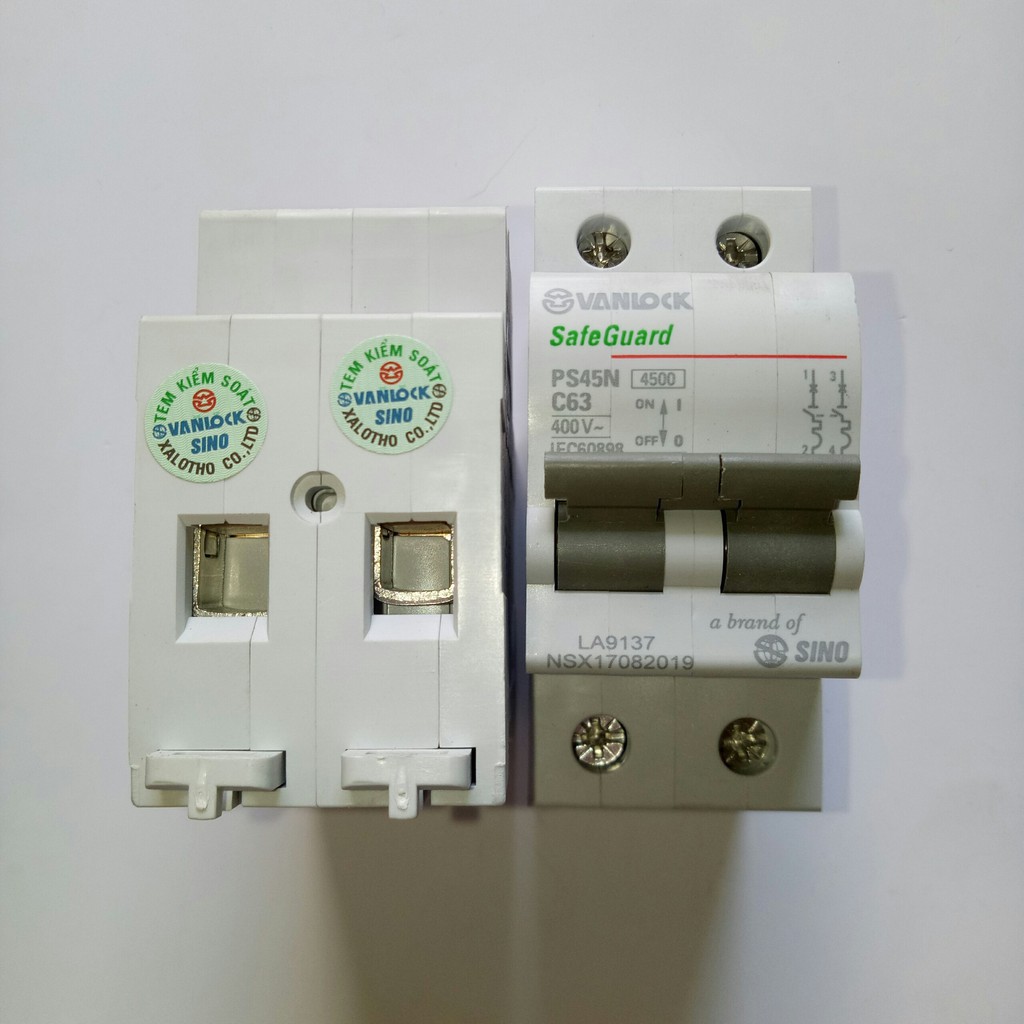 ⚡HÀNG CHÍNH HÃNG⚡ CẦU DAO TỰ ĐỘNG MCB 2PHA SINO - CB 2 TÉP SINO