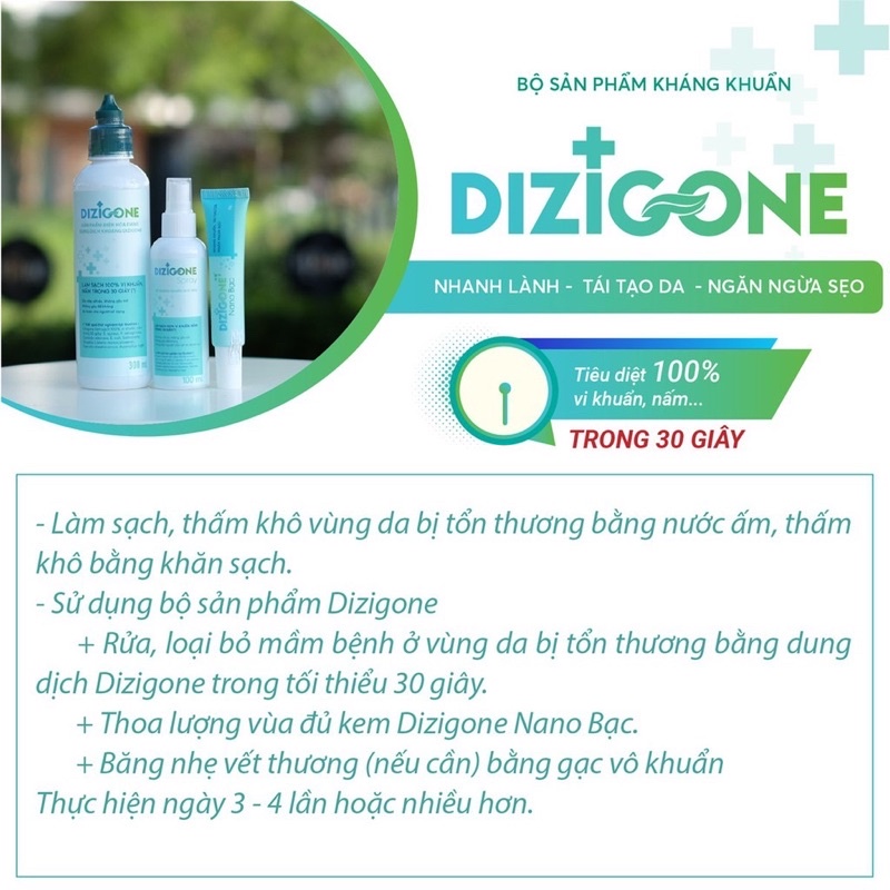 Dizigone spray 100ml - Xịt kháng khuẩn, tái tạo da, ngăn ngừa sẹo