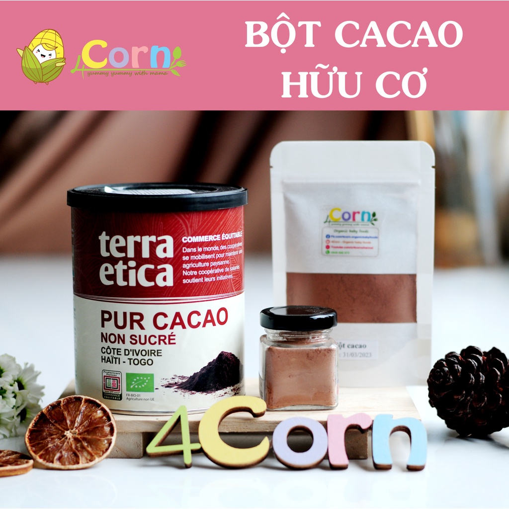 Bột cacao hữu cơ nguyên chất Terra Etica - Cho bé 9m+
