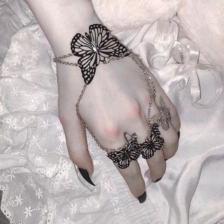 vòng tay liền nhẫn hình bướm phong cách vintage