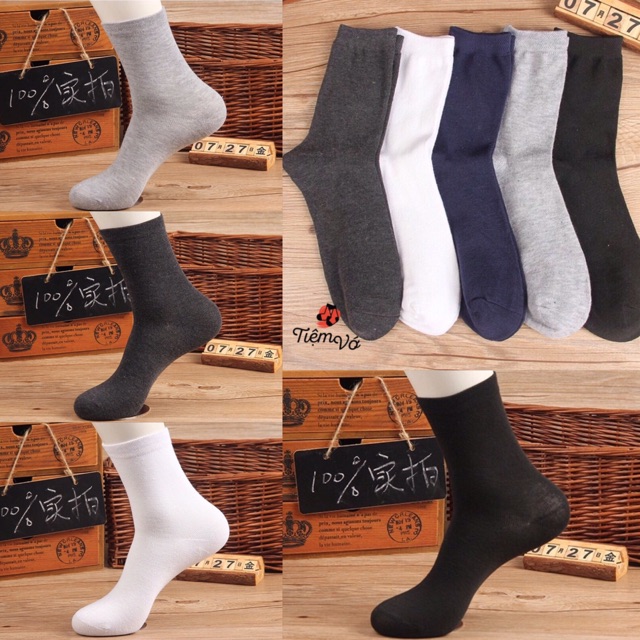 Vớ Tất Trơn Cao Văn Loại Mỏng Mịn Êm Chân Cotton kháng Khuẩn bao đổi trả dành cho cả nam và nữ MRSOCKS - VC055