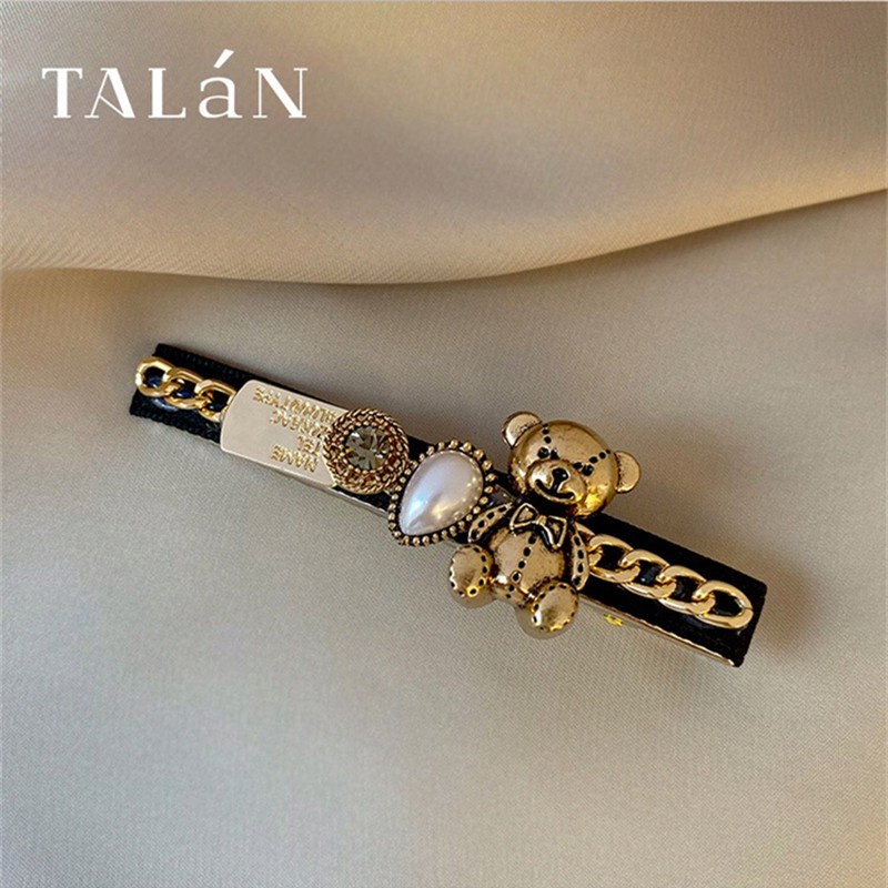 Kẹp tóc hình chú gấu nhỏ dễ thương phong cách retro F127