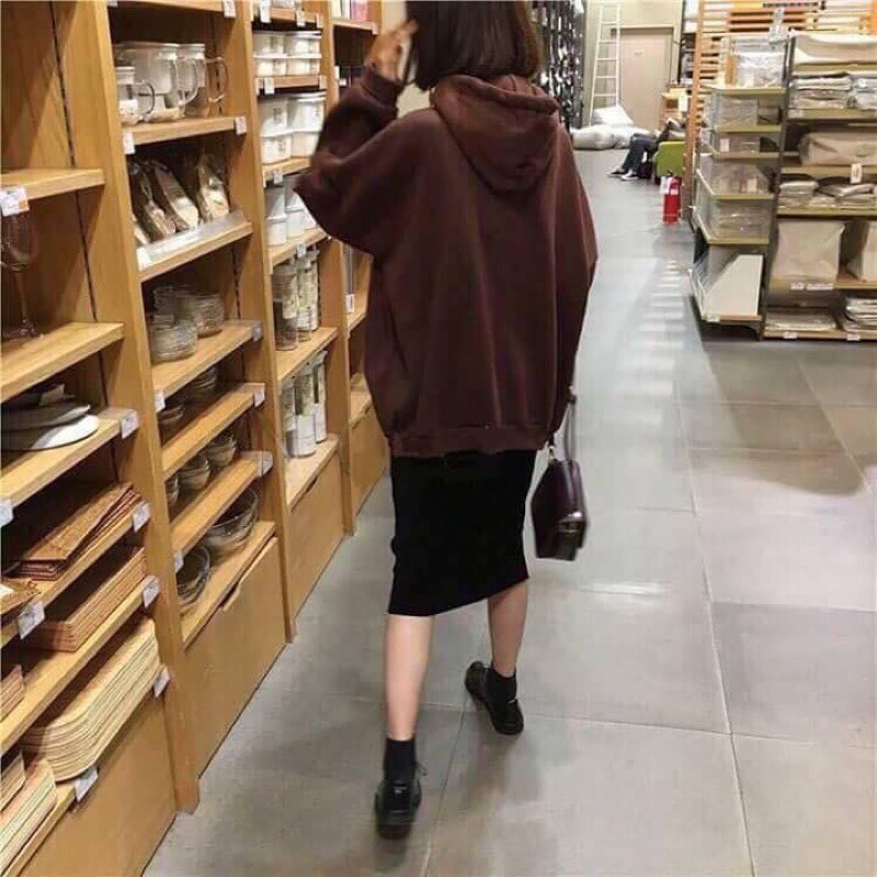 ÁO HOODIE BASIC NÂU CHOCO Dáng Rộng Phong Cách Hàn Quốc | BigBuy360 - bigbuy360.vn