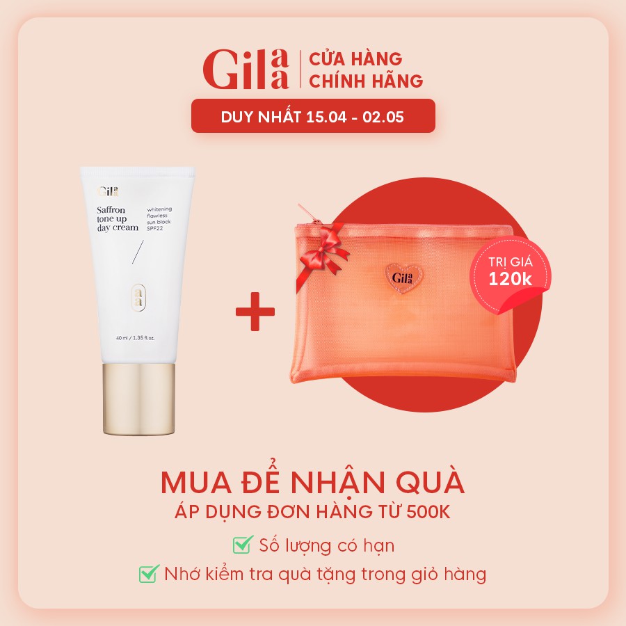 Kem dưỡng ban ngày GILAA SAFFRON TONE UP DAY CREAM - 40ml | WebRaoVat - webraovat.net.vn