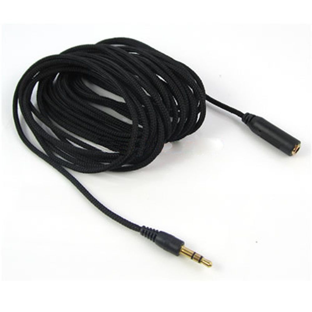 Dây Cáp Nối Dài Tai Nghe 5m 16ft Jack 3.5mm Màu Đen Nhiều Màu