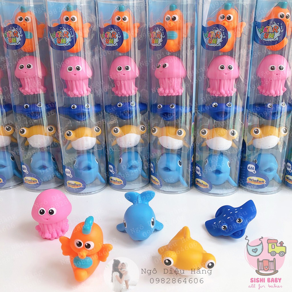 Đồ chơi tắm phun nước – Set 5 con Winfun 7120
