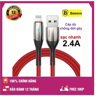 Cáp sạc nhanh lightning, dây sạc iphone baseus calsp-b01 - báo đèn led - siêu bền - hàng chính hãng bh 12 tháng