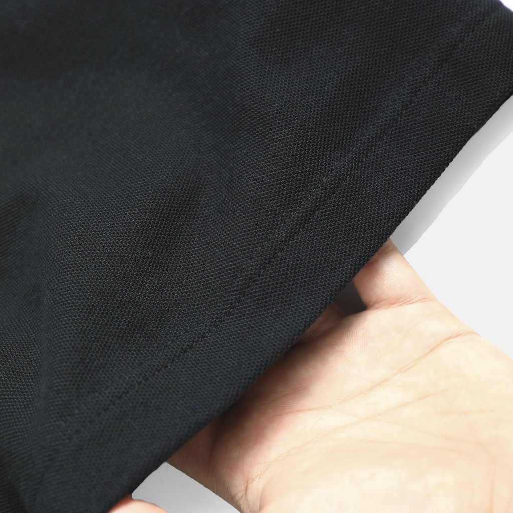 Áo POLO trơn vải cá sấu đen trắng Unisex Classic | Hàng VNXK