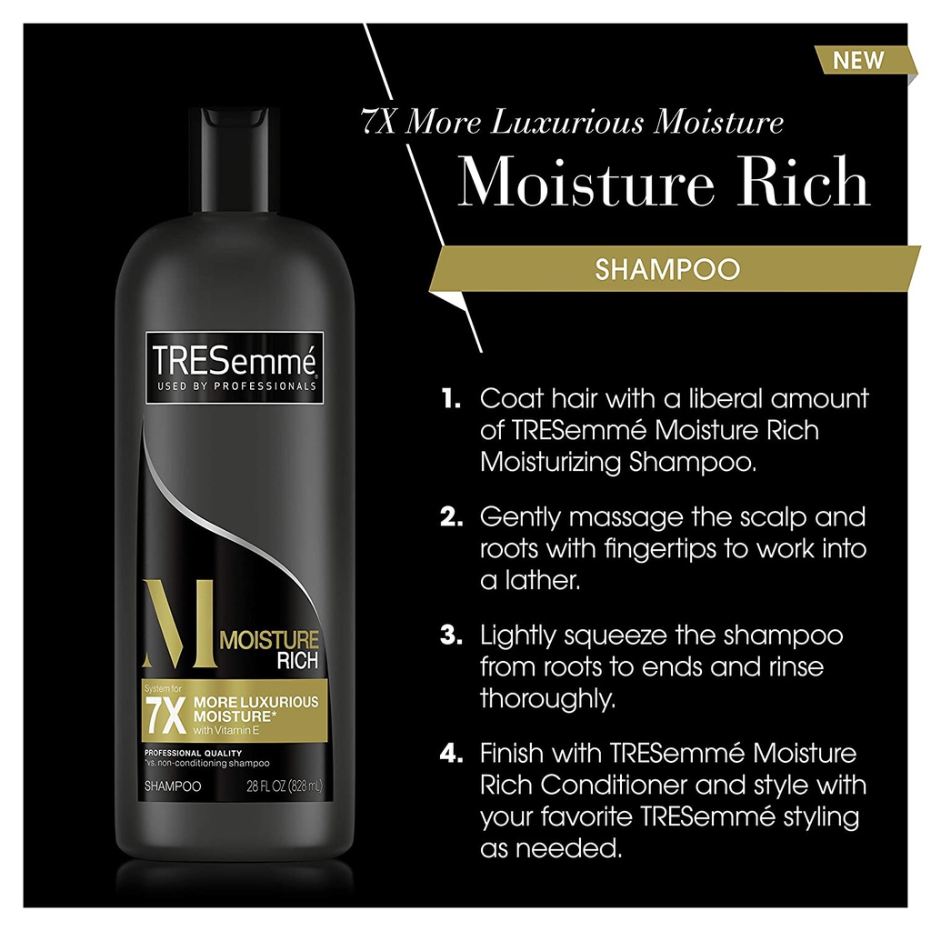 Bộ Gội Xả TRESemmé Rich Moisture Phục Hồi Tóc Khô và Hư Tổn 1.15L