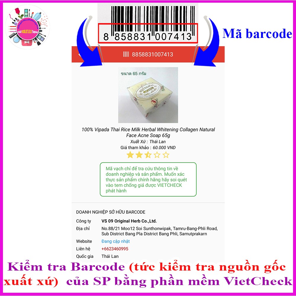 Xà Phòng Cám Gạo Dưỡng Trắng Giảm Mụn Thâm THÁI LAN | BigBuy360 - bigbuy360.vn