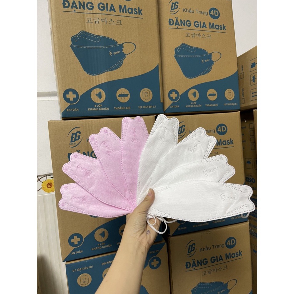 10 CHIẾC KHẨU TRANG CÁ KHÁNG KHUẨN 4D KF94 ÔM SÁT MẶT LỌC BỤI BẨN