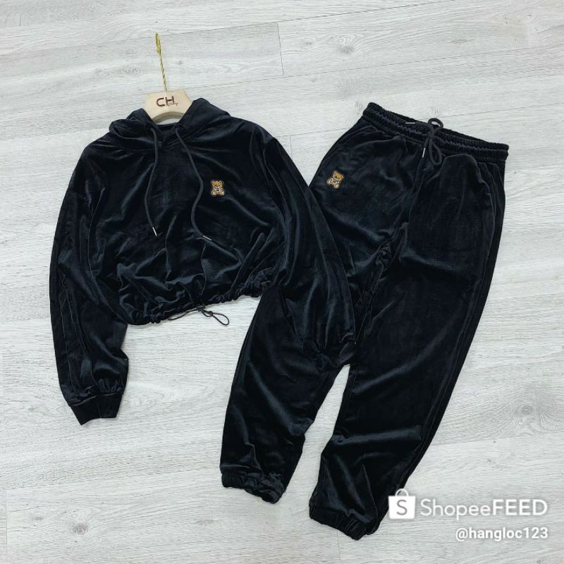 BỘ NHUNG THÊU GẤU