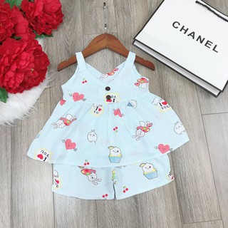 Bộ bé gái Lanh Thái hai dây