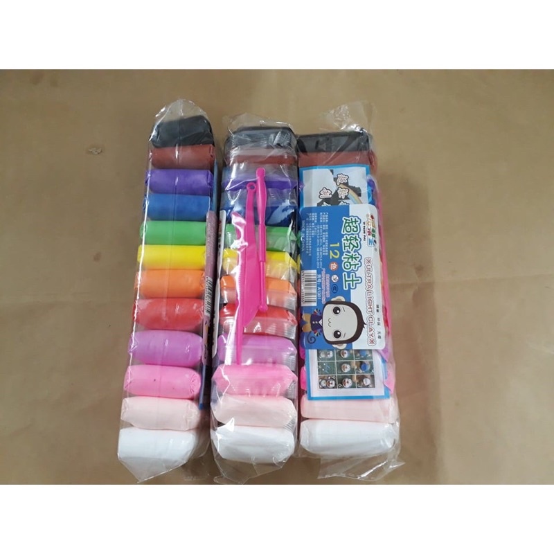 Đất nặn/Đất sét tự khô 12/24/36 màu cho bé