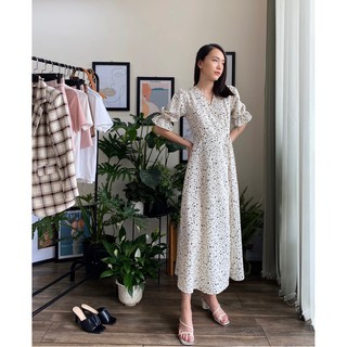 Đầm đắp tà dài họa tiết EDINI