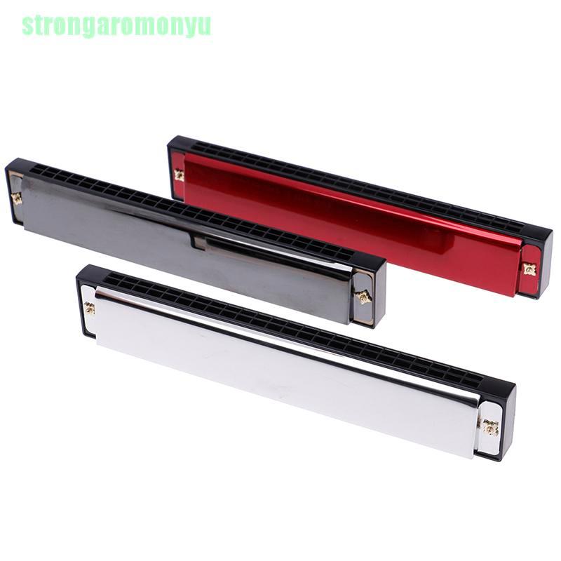 Kèn Harmonica 24 Lỗ Bằng Kim Loại Chuyên Nghiệp Cho Người Mới Bắt Đầu