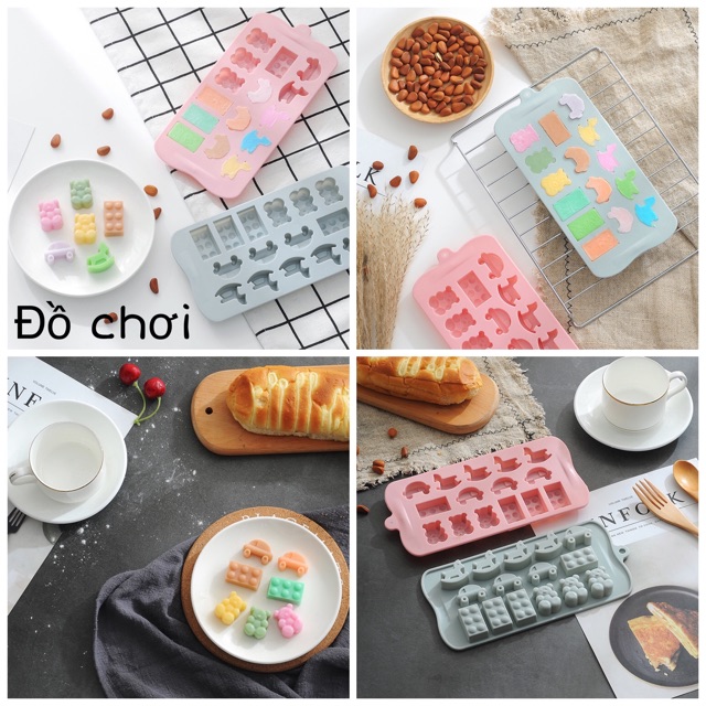 Khuôn silicon làm thạch, kẹo dẻo, socola